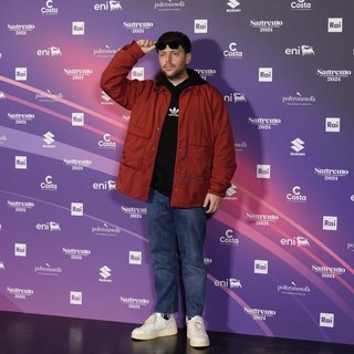 Gazzelle in sala stampa al Teatro Ariston (foto Duilio Rizzo)