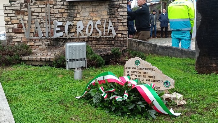Vallecrosia celebra la Giornata del Ricordo, cerimonia in piazza della Stazione