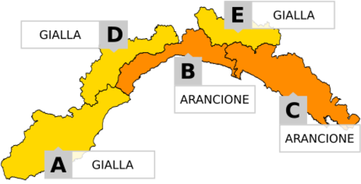 Allerta Meteo; innalzato il grado di allerta ad arancione in parte del savonese, nel genovesato e a Levante. Molte gare a rischio