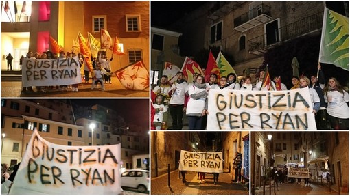 Manifestazione dalla città alta al Comune, Ventimiglia chiede "Giustizia per Ryan" (Foto e video)