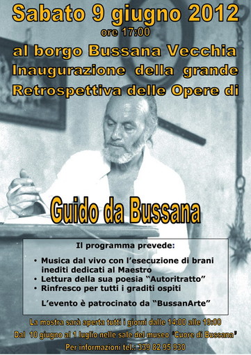 Sanremo: domani a Bussana Vecchia l'inaugurazione della mostra dedicata all'artista Guido Sanremo: domani a Bussana Vecchia l'inaugurazione della mostra dedicata all'artista Guido