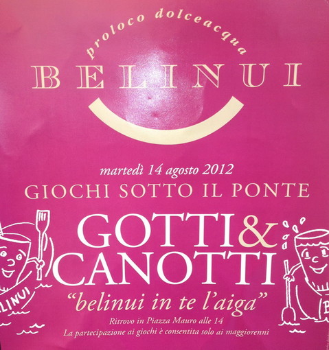 Dolceacqua: domani pomeriggio con i 'Belinui' appuntamento con 'Gotti e canotti'