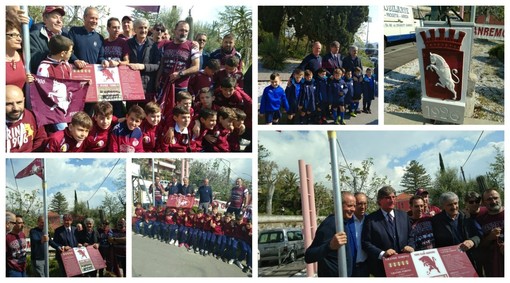 Sanremo: da questa mattina la strada che conduce ai campi di Pian di Poma è intitolata al Grande Torino (Foto e video)
