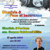 Sanremo: “Giustizia e Perdono” con Gemma Calabresi Milite il 17 aprile alla Parrocchia di Santa Maria degli Angeli Sanremo: “Giustizia e Perdono” con Gemma Calabresi Milite il 17 aprile alla Parrocchia di Santa Maria degli Angeli