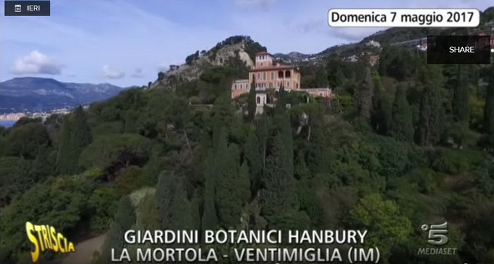 Ventimiglia: importante promozione per il 150° anniversario dei Giardini Hanbury ieri su 'Striscia la Notizia' (Video) Ventimiglia: importante promozione per il 150° anniversario dei Giardini Hanbury ieri su 'Striscia la Notizia' (Video)