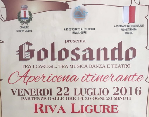 Riva Ligure: questa sera nel centro storico un 'tuffo nel passato' con l'appuntamento 'Golosando'