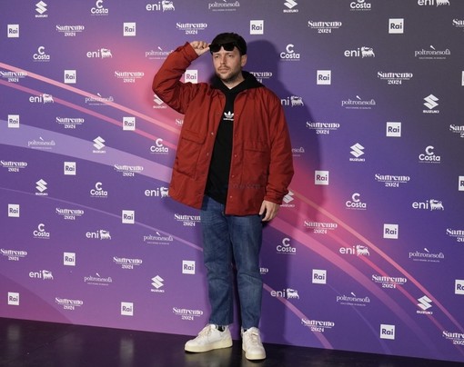 Gazzelle in sala stampa al Teatro Ariston (foto Duilio Rizzo)