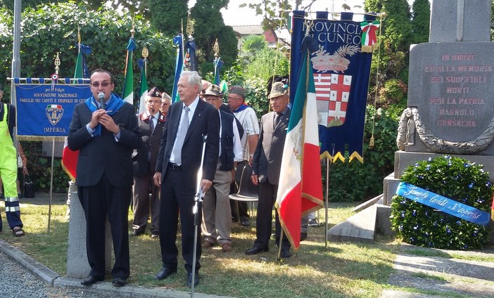 Folta delegazione imperiese alla ‘Giornata del Ricordo’ del Disperso in Guerra, Area Nord Ovest a Bagnolo Piemonte