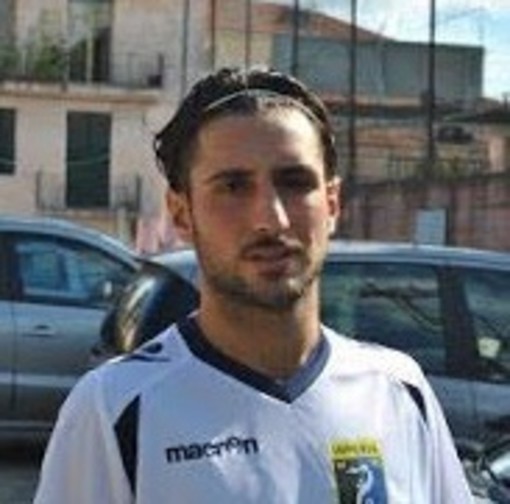 Nella foto l'attaccante Pietro Gazzano, ex Imperia e nella scorsa stagione alla Sanstevese