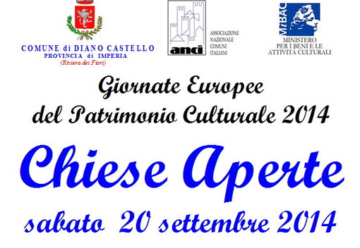 Diano Castello aderisce sabato prossimo alla manifestazione dedicata alle ‘Giornate Europee del Patrimonio Culturale’