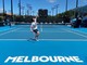 Gianluca Mager in azione sul cemento di Melbourne
