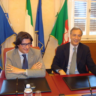 Il sindaco Paolo Strescino ed il suovo vice Gianfranco Gaggero