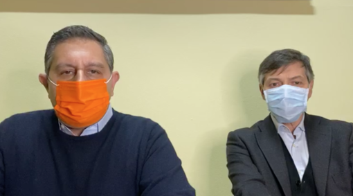 Da sinistra, Giovanni Toti e Silvio Falco Da sinistra, Giovanni Toti e Silvio Falco