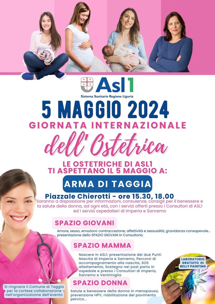 Giornata Internazionale dell'Ostetrica, Asl1 scende in campo
