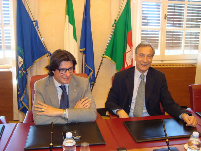 Il sindaco Paolo Strescino ed il suovo vice Gianfranco Gaggero