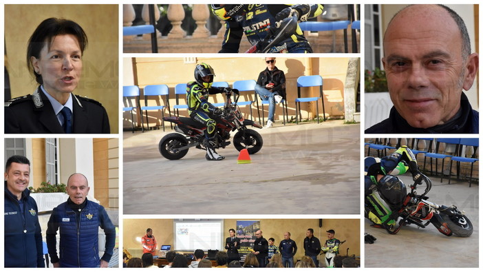 Sanremo: oggi al Liceo Cassini primo corso per 'Guido bene, guido sicuro' e anche un'esibizione di minimoto (Foto e Video) Sanremo: oggi al Liceo Cassini primo corso per 'Guido bene, guido sicuro' e anche un'esibizione di minimoto (Foto e Video)