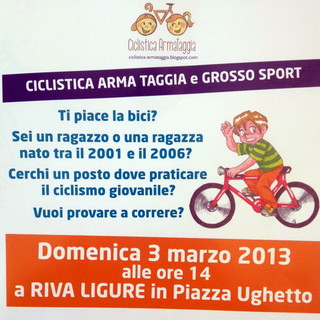 Ciclismo: domenica prossima una gimkana della Ciclistica Arma in piazza Ughetto a Riva Ligure