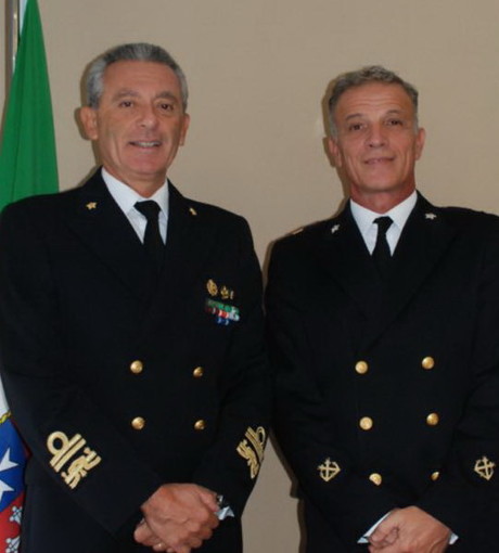 Giacomo Denaro con l'Ammiraglio Pettorino Giacomo Denaro con l'Ammiraglio Pettorino
