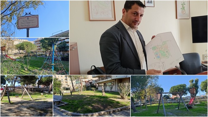 Vallecrosia, riqualificazione dei giardini Falcone e Borsellino. Biasi: "Progetto di integrazione sociale che prevede piano Peba" (Foto e video)