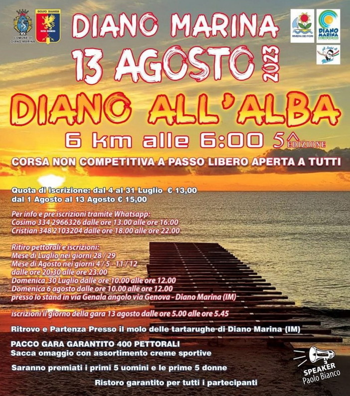 Golfo Dianese Ultra Runner, ultimi preparativi in vista della '8 Kilometri' di domenica