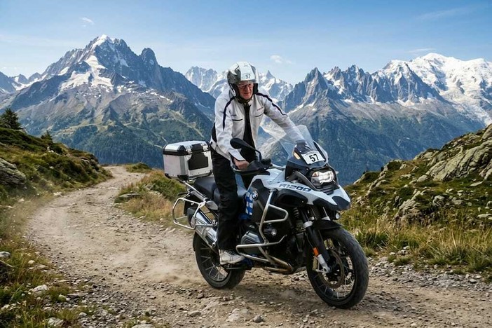 Gianluca Casarotto a bordo della sua moto Gianluca Casarotto a bordo della sua moto