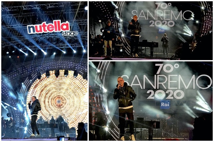 Gigi D'Alessio sul palco di piazza Colombo Gigi D'Alessio sul palco di piazza Colombo