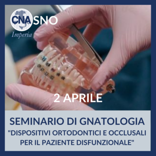 Sabato prossimo, seminario di Gnatologia ‘Dispositivi ortodontici e occlusali per il paziente disfunzionale’ Sabato prossimo, seminario di Gnatologia ‘Dispositivi ortodontici e occlusali per il paziente disfunzionale’