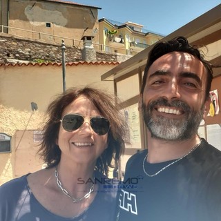 Gianna Nannini con il vice sindaco Massimiliano Gaglianone