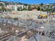 Sanremo: dalle 4 di questa mattina avviata la gettata di cemento per la 'base' del Palazzetto dello Sport (Foto e Video)