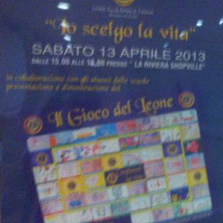 Arma di Taggia: domani al parco commerciale il Lions Club Arma propone il 'Gioco del Leone'