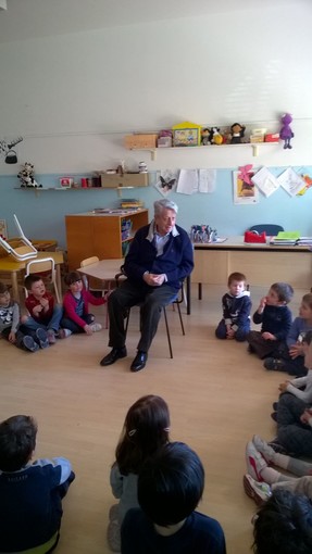 Sanremo: il Giudice Guido Cucco visita la scuola dell'infanzia di Poggio, le foto
