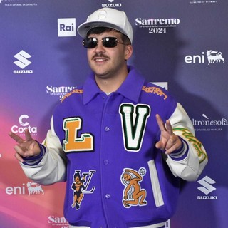 Geolier in sala stampa all'Ariston Roof