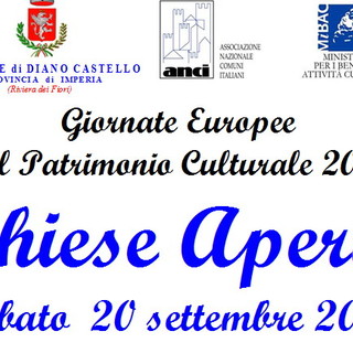 Diano Castello aderisce sabato prossimo alla manifestazione dedicata alle ‘Giornate Europee del Patrimonio Culturale’