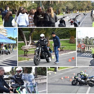 Sanremo: oggi e domani sul lungomare le prove pratiche per il progetto 'Guido bene, guido sicuro' (Foto e Video)