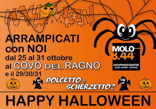 Happy Halloween allo shopping center Molo 8.44 di Vado Ligure: un’intera settimana di divertimento! Happy Halloween allo shopping center Molo 8.44 di Vado Ligure: un’intera settimana di divertimento!