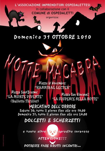 Ospedaletti: domenica sera la 'Notte di Halloween' nel centro della cittadina