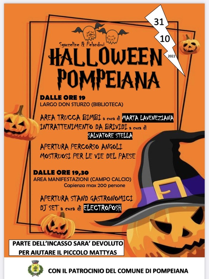 Lunedì sera a Pompeiana la grande festa di Halloween, appuntamento alle 19 in largo Don Sturzo Lunedì sera a Pompeiana la grande festa di Halloween, appuntamento alle 19 in largo Don Sturzo