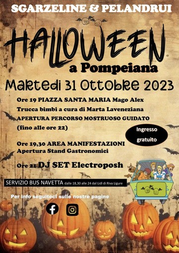 Il 31 ottobre festa di Halloween per grandi e piccini a Pompeiana Il 31 ottobre festa di Halloween per grandi e piccini a Pompeiana