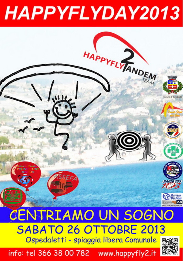 Ospedaletti: domenica prossima sulla spiaggia l'appuntamento con l'HappyFly 2013 Ospedaletti: domenica prossima sulla spiaggia l'appuntamento con l'HappyFly 2013