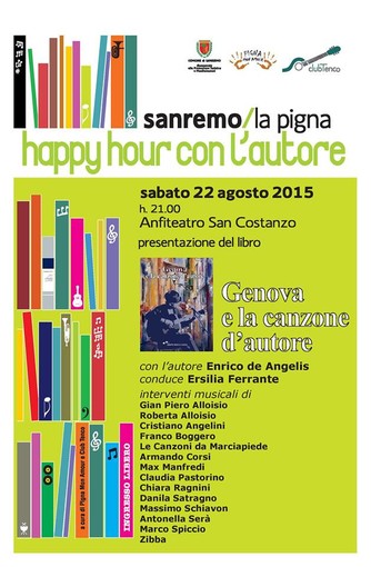 Sanremo: domani sera nella Pigna la presentazione dell'opera 'Genova e la canzone d'Autore'