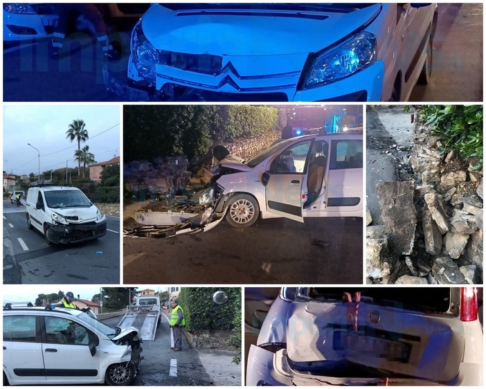 Scontro frontale tra un'auto e un furgone sull'Aurelia: tre feriti e mobilitazione di soccorsi sul posto (Foto)