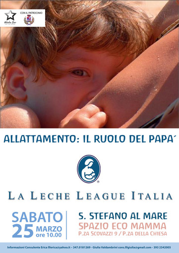 Santo Stefano al Mare: sabato mattina allo spazio 'Eco Mamma' l'incontro “Il ruolo del padre quando la mamma allatta”