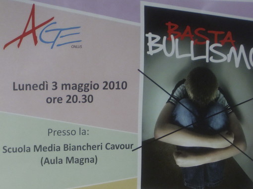 Bullismo: iniziative a Ventimigilia, l'A.Ge è soddisfatta Bullismo: iniziative a Ventimigilia, l'A.Ge è soddisfatta