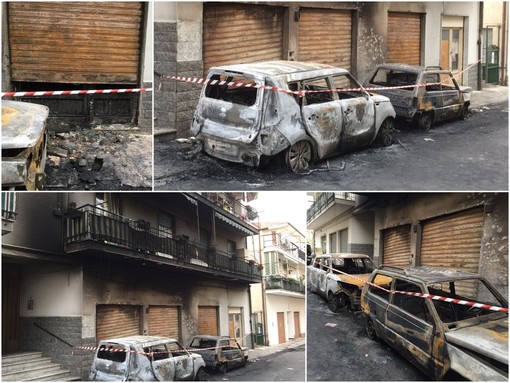Riva Ligure: due auto incendiate questa notte in via Allavena, intervento dei Vigili del Fuoco (foto)