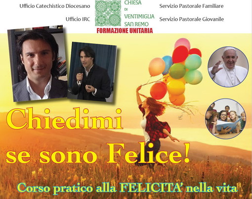 Bordighera: domenica prossima all'ex Seminario l'incontro di formazione 'Chiedimi se sono felice'