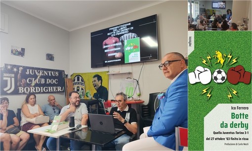 Bordighera, Ico Ferrero presenta "Botte da derby. Quello Juventus-Torino 3-1 del 27 ottobre ‘63 finito in rissa" (Foto)