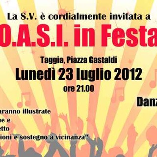 Taggia: stasera, spettacolo in Piazza Gastaldi dell’Associazione di Volontariato OASI
