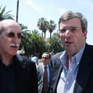 Il Presidente dell Provincia di Imperia Sappa con il Goverantore della Liguria Burlando.
