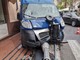 Bordighera: incidente tra via Matteotti e piazza Garibaldi, furgone contro un palo stradale che 'investe' due pedoni (Foto)