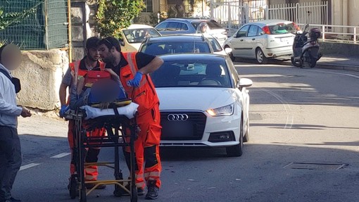 Sanremo: incidente stradale nella zona del Solaro, feriti lievi e traffico semi paralizzato (Foto)